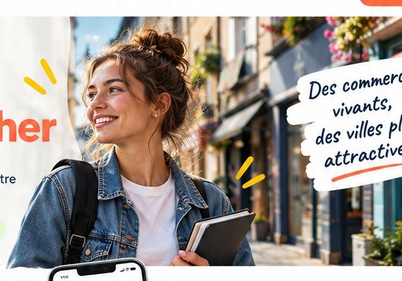 City Launcher dans une rue commerçante